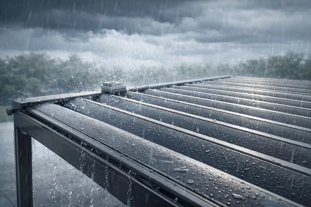 biyoklimatik-pergola-Rolling roof-Aluminyum Pergola