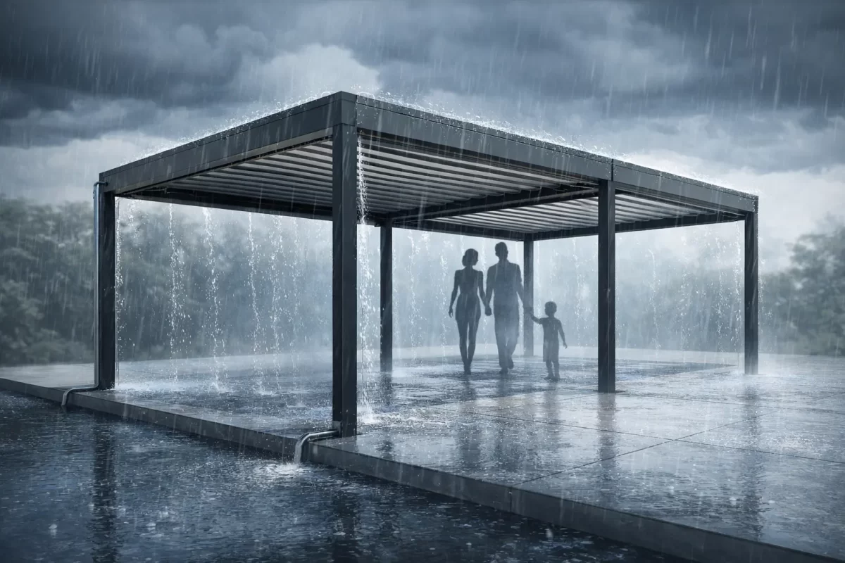 biyoklimatik-pergola-Rolling roof-Aluminyum Pergola-Istanbul