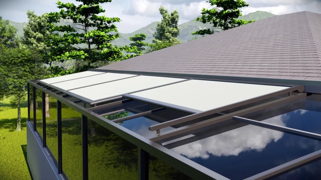 Pergola-with-Retractable-Glass-Roof-System-Veranda-patio-Slidining-Glass-Roof-UK